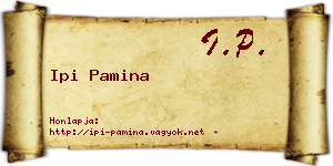 Ipi Pamina névjegykártya